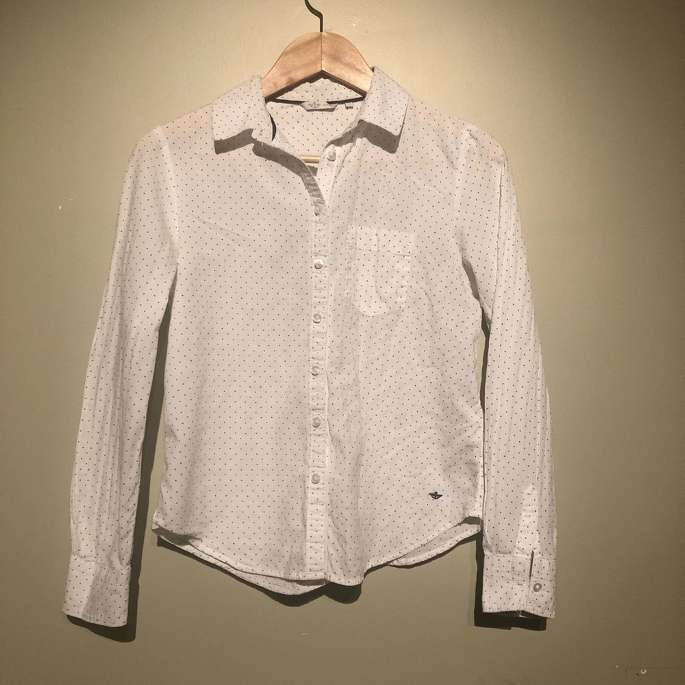 Polka dot button down